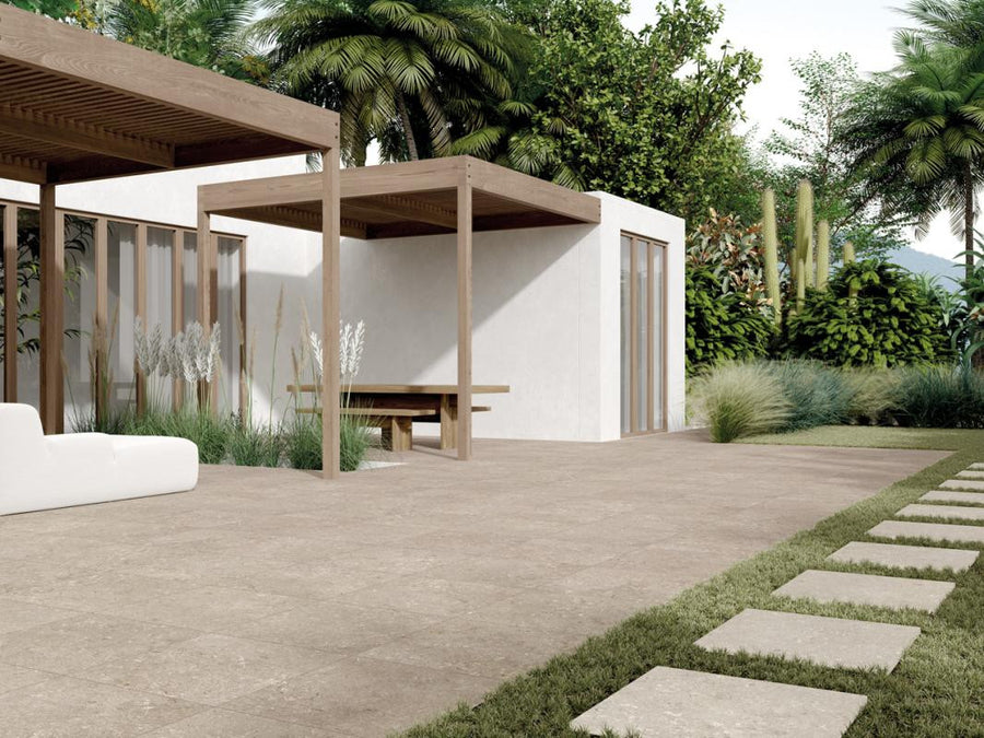 Gres Porcelánico Imitación Piedra Shellstone Beige R11 12x24