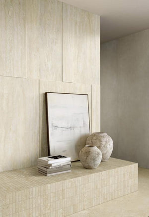 I Travertino Beige Cross Cut 24x24 Travertine Look Porcelain Tile