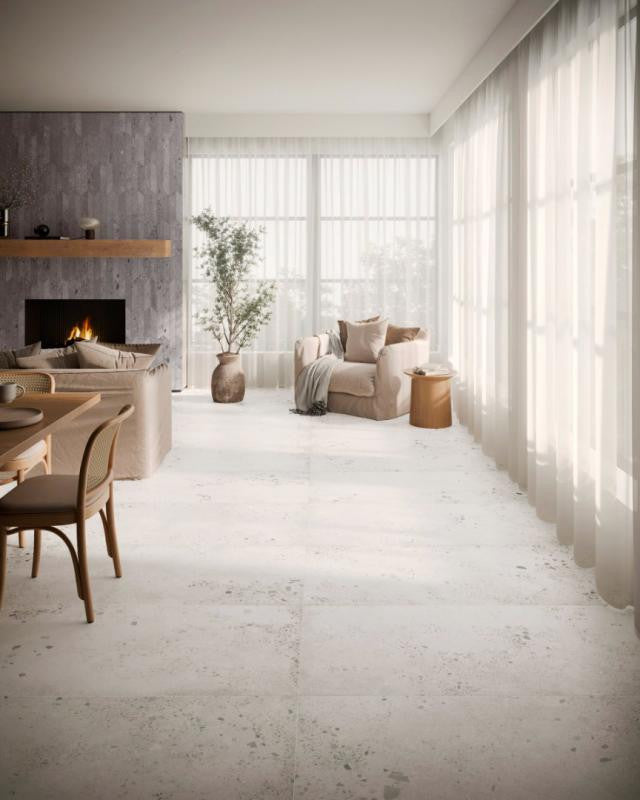 Lab White 12x24 Porcelain Floor Tile 2
