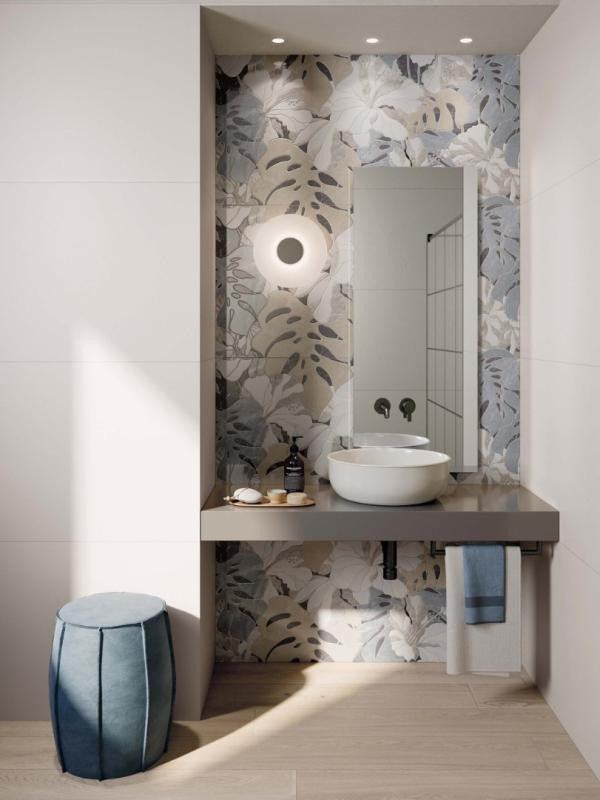 Azulejo de porcelana Tahiti Lux 3D de 24x48 con aspecto de piedra exótica pulida 4