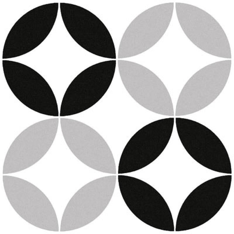 Bora Black 9x9 Patterned Porcelain Tile