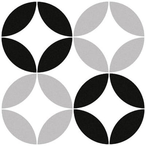 Bora Black 9x9 Patterned Porcelain Tile