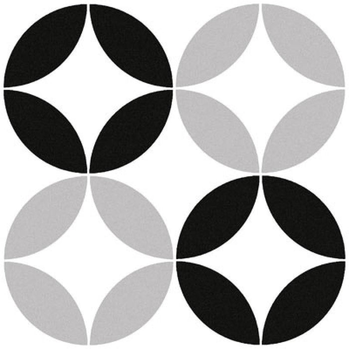 Bora Black 9x9 Patterned Porcelain Tile 1