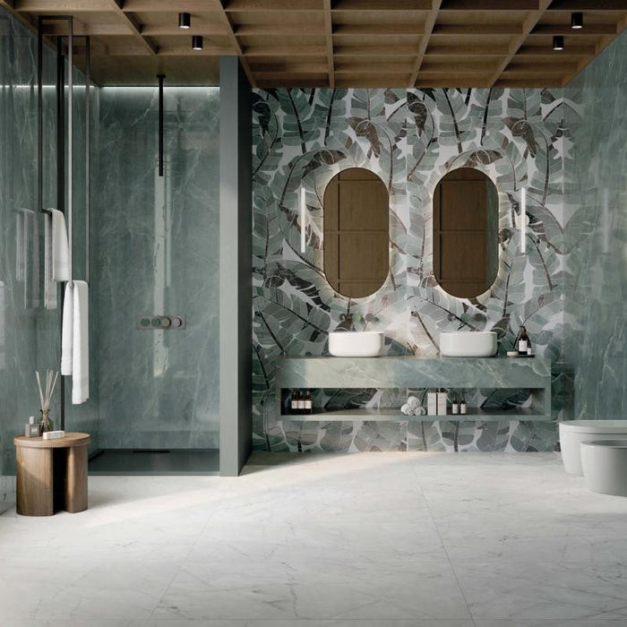 Baldosa de Porcelana Mate Sensi Nuance Verde Mar 24x48 4