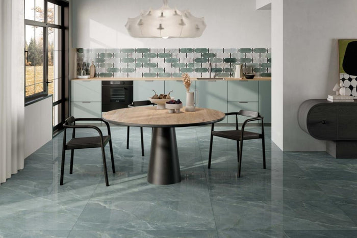 Baldosa de Porcelana Mate Sensi Nuance Verde Mar 24x48 3