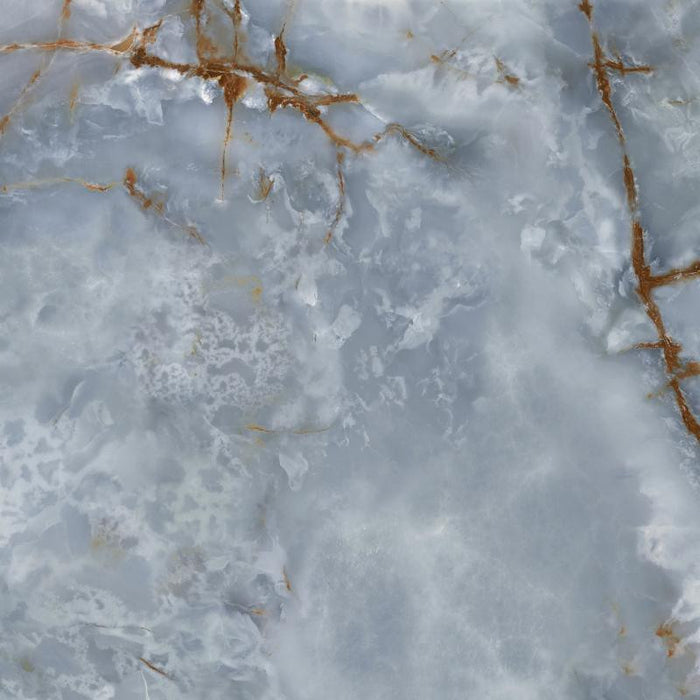Azulejo de Porcelana Pulido con Apariencia de Ónix Premiere Onice Azzurro 24x24 1