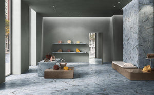 Premiere Onice Azzuro 24x24 Polished Onyx Look Porcelain Tile