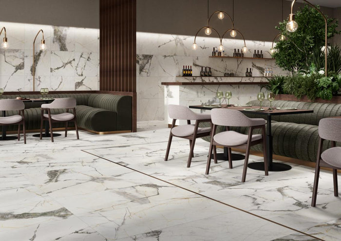 Pietra Marme de Milano 24x48 Marble Look Porcelain Tile 2
