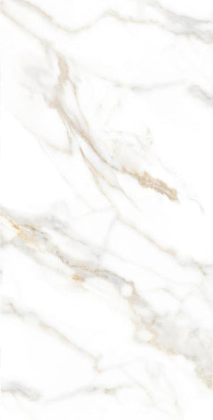 Calacatta Oro 24x48 Polished Marble Look Porcelain Tile