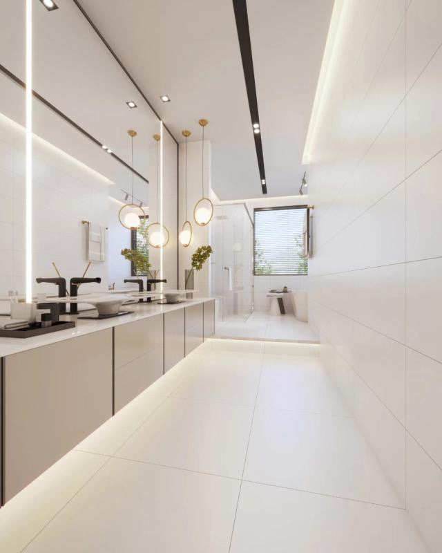 Technatto White 24x48 Polished Porcelain Tile 2