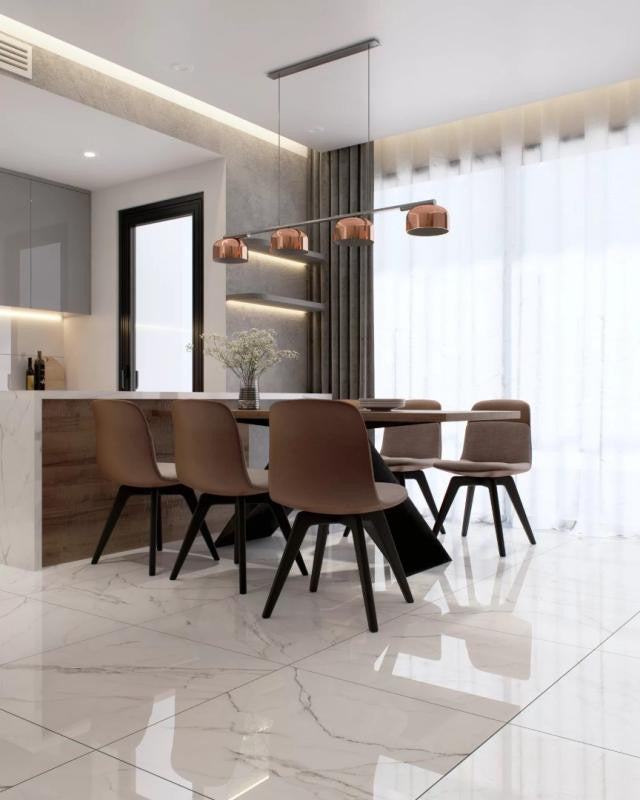 Olimpo 48x48 Polished Marble Look Porcelain Tile