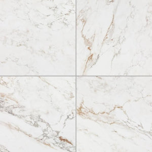 Calacatta Gem Polished 24x24 Marble Look Porcelain Tile