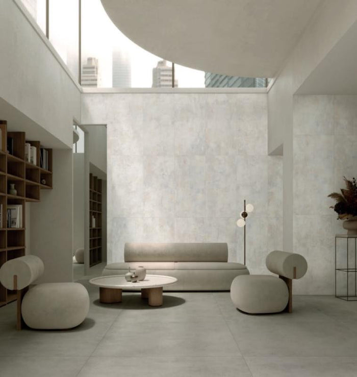 Baldosa de porcelana imitación mármol Sanctuary White de 24x48 2