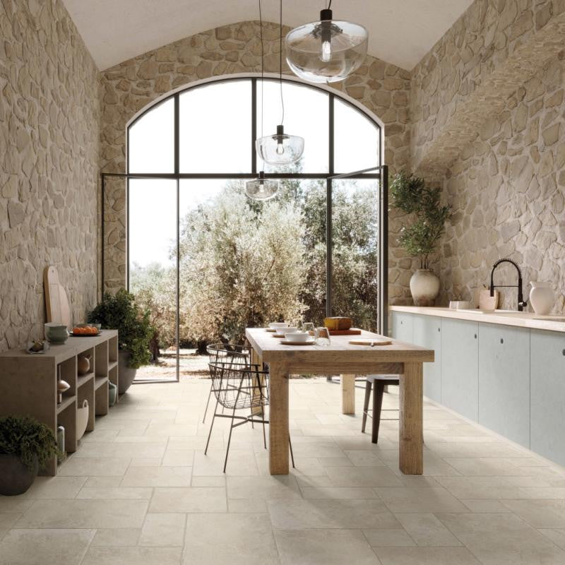 Provence White Modular Pattern Porcelain Floor Tile