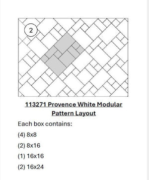 Provence White Modular Pattern Porcelain Floor Tile