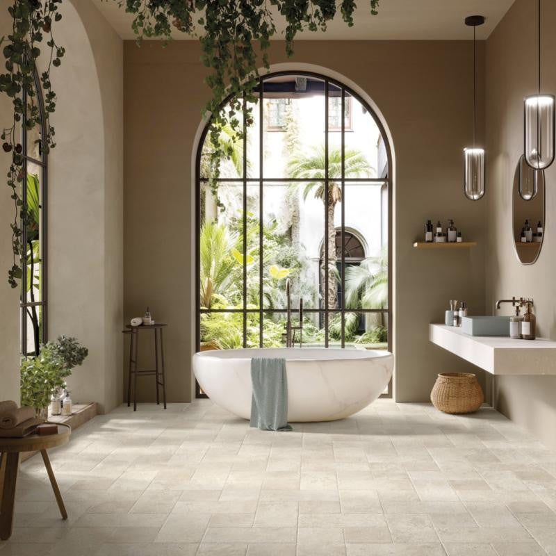 Provence White Modular Pattern Porcelain Floor Tile