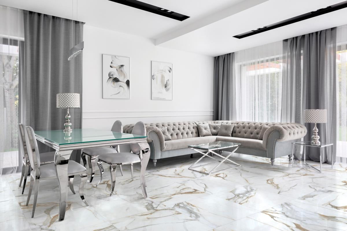 Prestige Calacatta 36x36 Marble Look Porcelain Tile