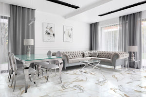 Prestige Calacatta 36x36 Marble Look Porcelain Tile