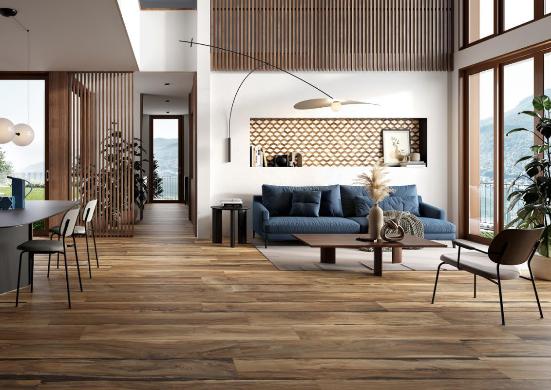 Sherwood Walnut 9x59 Wood Look Porcelain Plank Tile