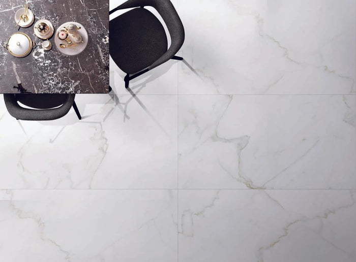 Marble Calacatta Polished 48x48 Marble Look Porcelain Tile 2
