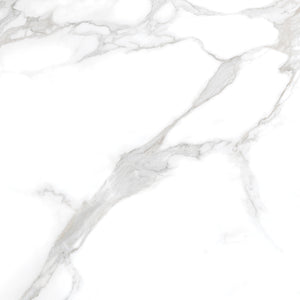 Silver Moon 24x24 Polished Marble Look Porcelain Tile
