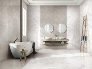 Delray Moon 12x24 Polished Marble Look Porcelain Tile