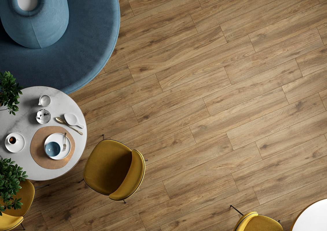 PROIDEA ホグレッチ ブラウン Sequoia Brown 8x40 Wood Look Porcelain Plank Tile | USA – Tile Outlets