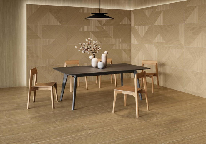 Azulejo de pared de porcelana Kyndal Marquetry Light 24x48 3
