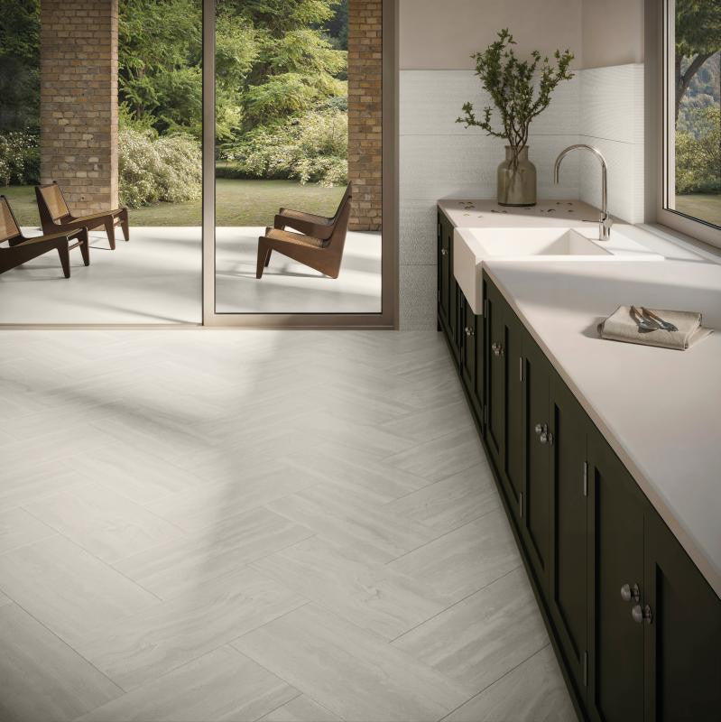 Aeterna Bianco 12x24 Polished Marble Look Porcelain Tile