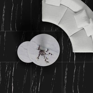 Cortina Black 24x24 Polished Porcelain Tile