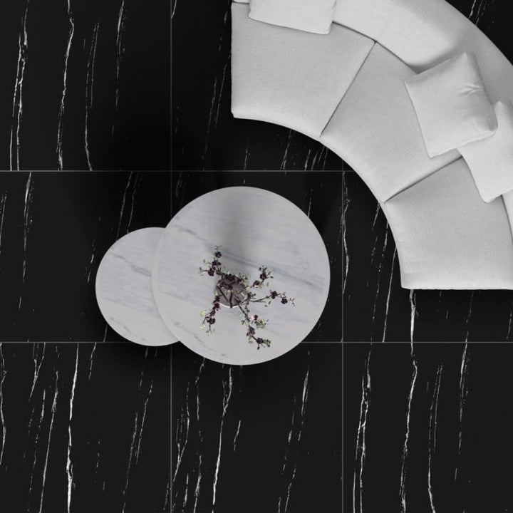 Cortina Black 24x24 Polished Porcelain Tile
