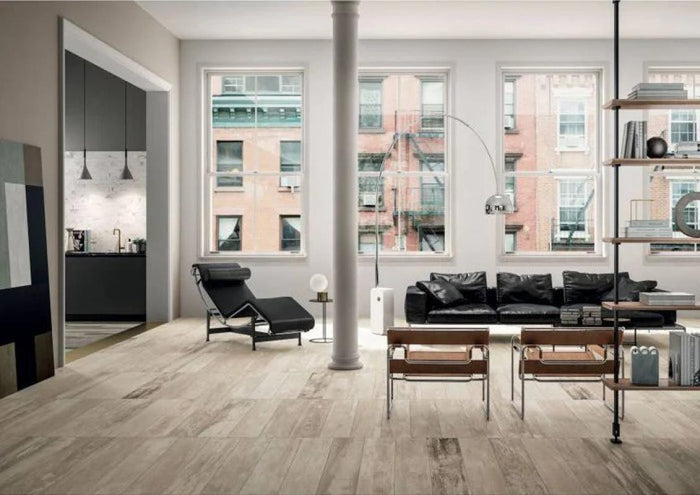 Farmhouse White 8x40 Wood Look Porcelain Plank Tile 3