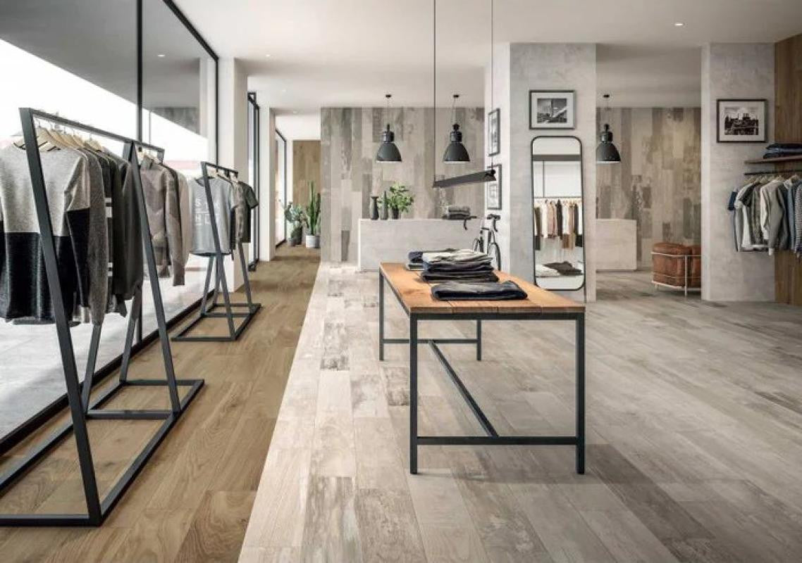 Farmhouse White 8x40 Wood Look Porcelain Plank Tile