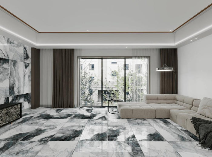 Smoke Ash Polished 24x48 Porcelain Tile 2