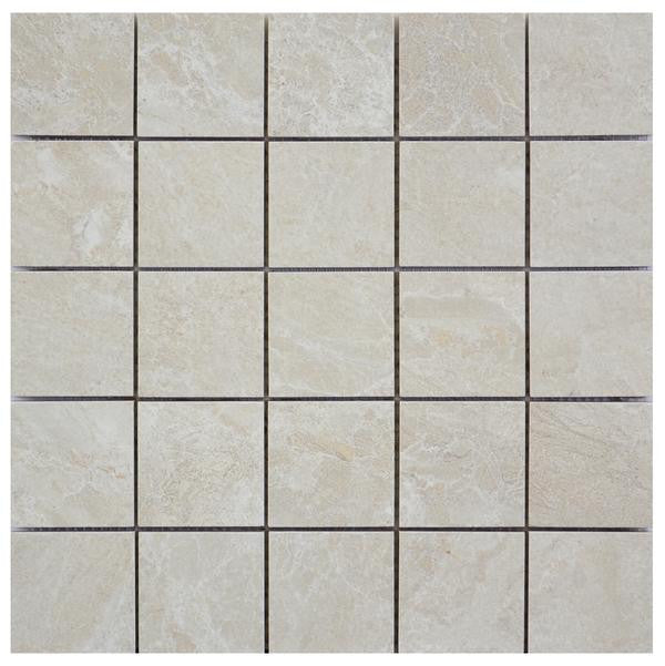 Icaria Dedalo Blanco 2x2 Matte Porcelain Mosaic Tile 12x12 1
