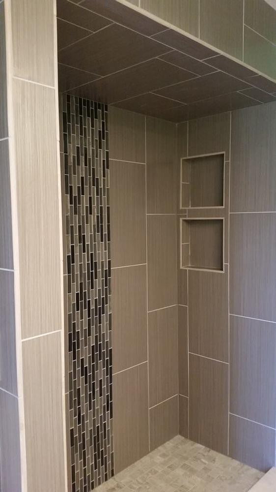 Grey Black and Taupe Glass Stick Mosaic Tile 12x12 Sheet 3