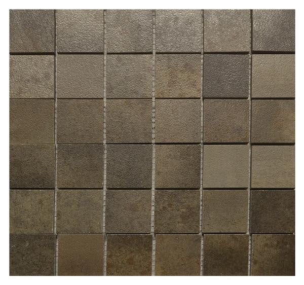 Hemisphere Copper 2x2 Matte Porcelain Mosaic Tile 12x12 1