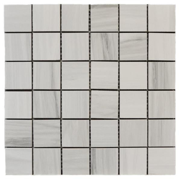 Ontario Silver 2x2 Porcelain Mosaic Tile 12x12 Sheet