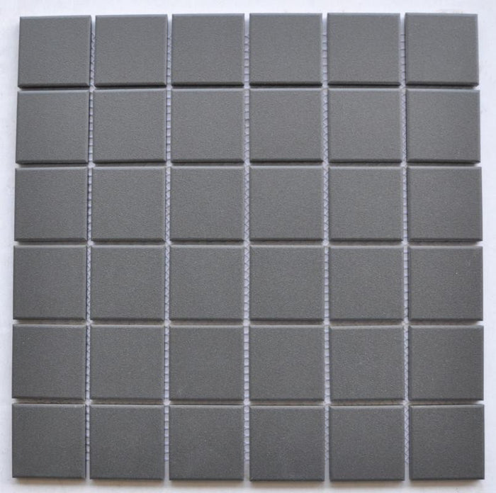 Graphite 2x2 Matte Porcelain Mosaic Tile 12x12 Sheet 1