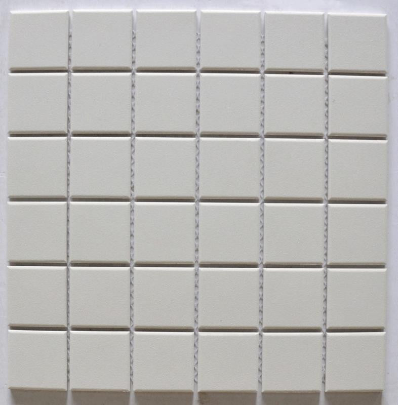 Cream 2x2 Porcelain Mosaic Tile 12x12 Sheet