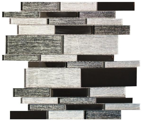 Glimmer Linear Glass Mosaic Tile 12x12 Sheet