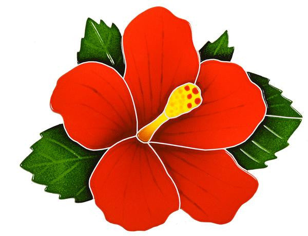 Hibiscus Red 9x10 Ceramic Pool Mosaic Accent