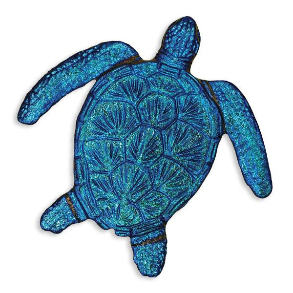 Fusion Loggerhead Turtle Sapphire 6" Glossy Ceramic Accent Tile