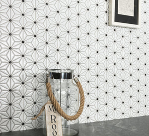 Tokyo White Ceramic Mosaic Tile 12x12 Sheet
