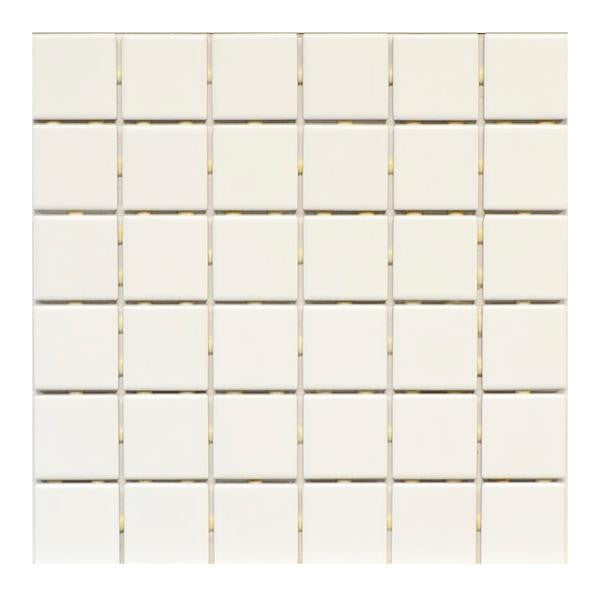 Artico White 2x2 Matte Ceramic Mosaic Tile 12x12 Sheet 1