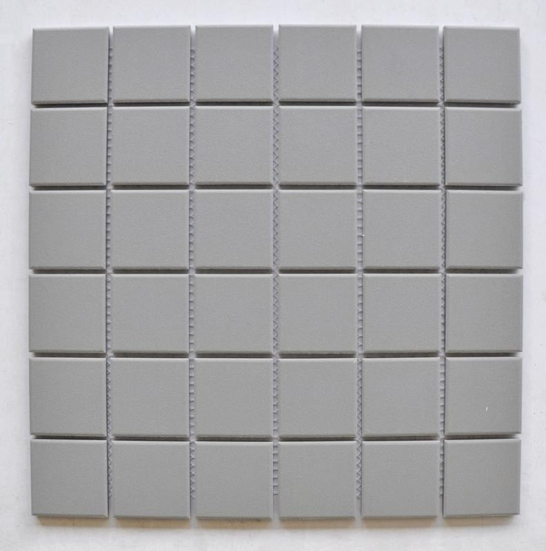 Silver 2x2 Porcelain Mosaic Tile 12x12 Sheet
