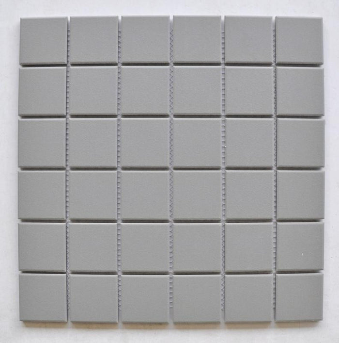 Silver 2x2 Porcelain Mosaic Tile 12x12 Sheet 1