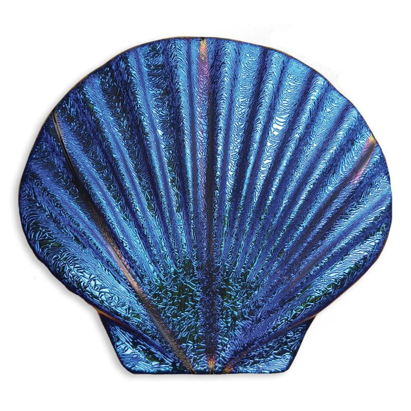 Fusion Seashell Sapphire 5" Glossy Ceramic Accent Tile