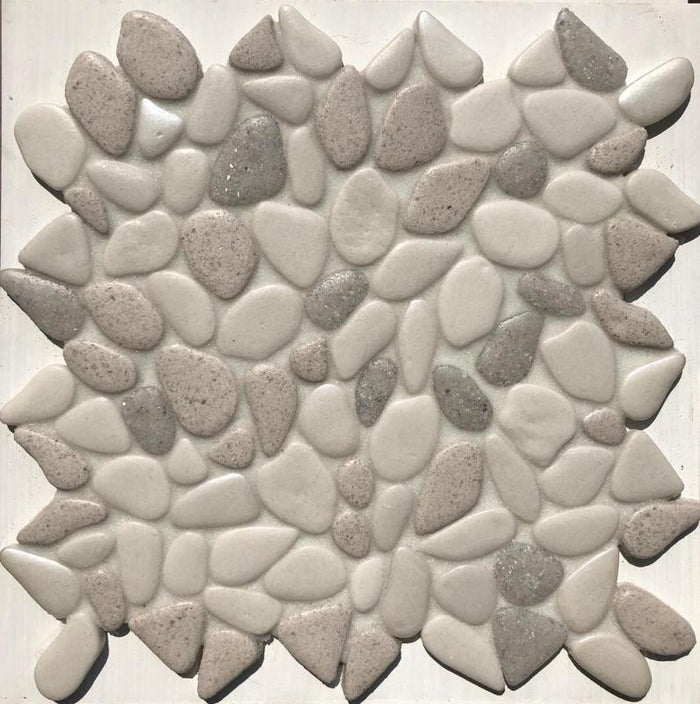 Liquid Rocks Fresh Water Pearl 12x12 Glass Pebble Mosaic Tile 1