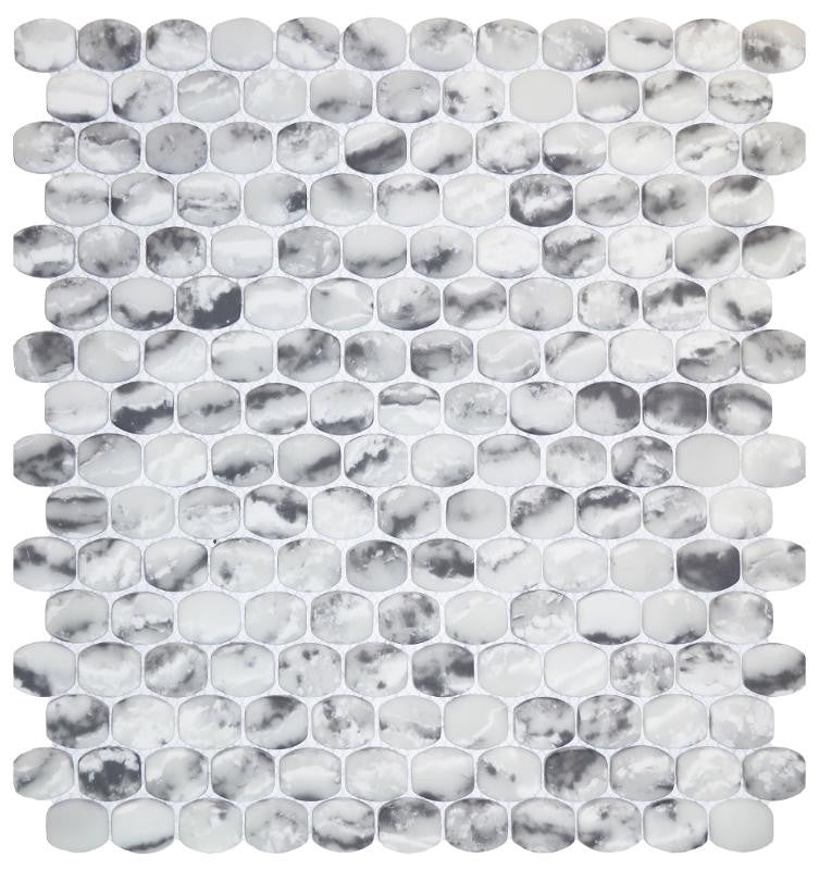 Grey Barrel Glass Mosaic Tile 12x12 Sheet